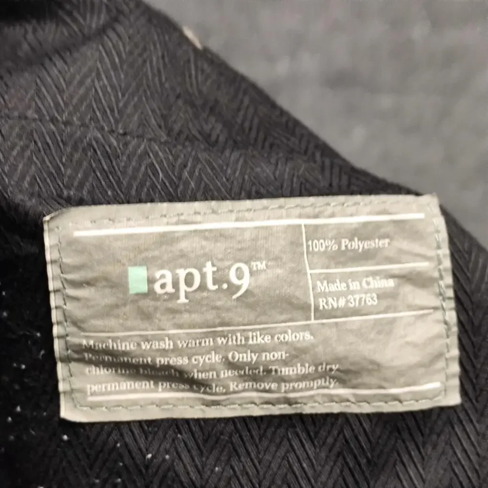 Apt. 9 Dress Pants Mens 29x30 Brown Microfiber Flat Front Straight Leg Office